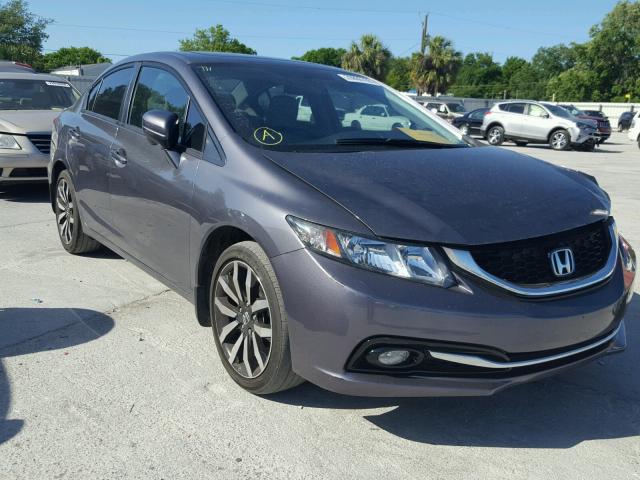 2HGFB2F94FH509374 - 2015 HONDA CIVIC EXL GRAY photo 1