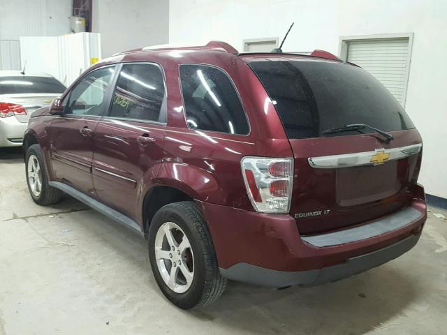 2CNDL63F876007397 - 2007 CHEVROLET EQUINOX LT MAROON photo 3