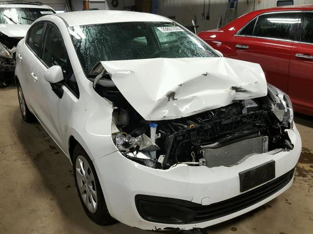 KNADM4A38D6170466 - 2013 KIA RIO LX WHITE photo 1