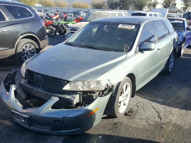 1YVHP82D345N56903 - 2004 MAZDA 6 GREEN photo 2