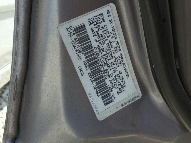 4T1SK12E5SU586901 - 1995 TOYOTA CAMRY LE GRAY photo 10