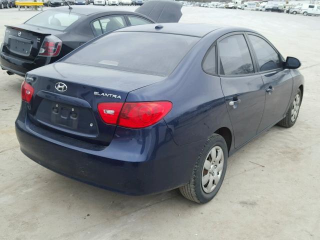 KMHDU46D58U310474 - 2008 HYUNDAI ELANTRA GL BLUE photo 4