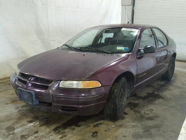 1B3EJ46X1YN101935 - 2000 DODGE STRATUS SE PURPLE photo 2