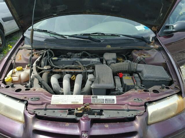 1B3EJ46X1YN101935 - 2000 DODGE STRATUS SE PURPLE photo 7