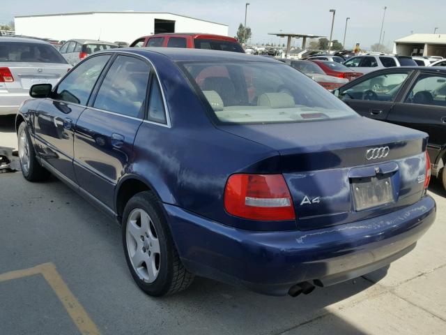 WAUDH68D0YA049951 - 2000 AUDI A4 2.8 QUA BLUE photo 3