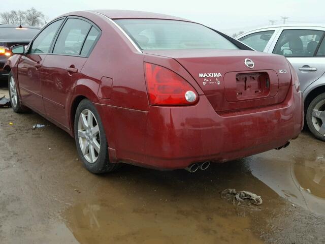 1N4BA41E15C848584 - 2005 NISSAN MAXIMA SE RED photo 3