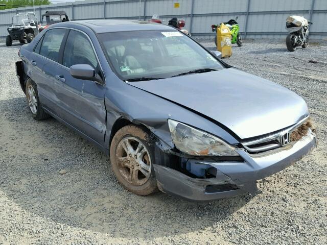 1HGCM56827A176176 - 2007 HONDA ACCORD EX BLUE photo 1