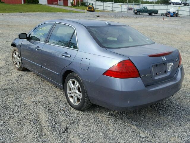 1HGCM56827A176176 - 2007 HONDA ACCORD EX BLUE photo 3