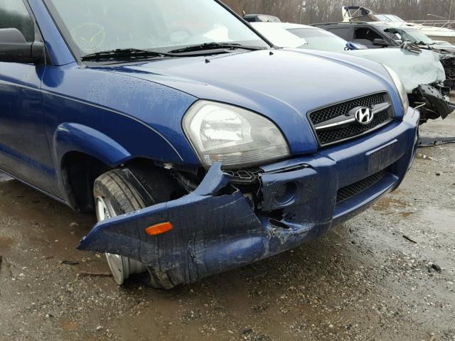 KM8JM12B45U147074 - 2005 HYUNDAI TUCSON GL BLUE photo 9