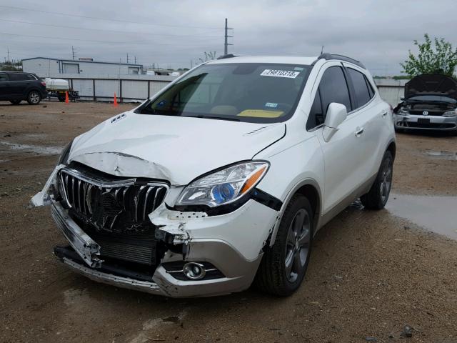 KL4CJCSB7DB105536 - 2013 BUICK ENCORE WHITE photo 2