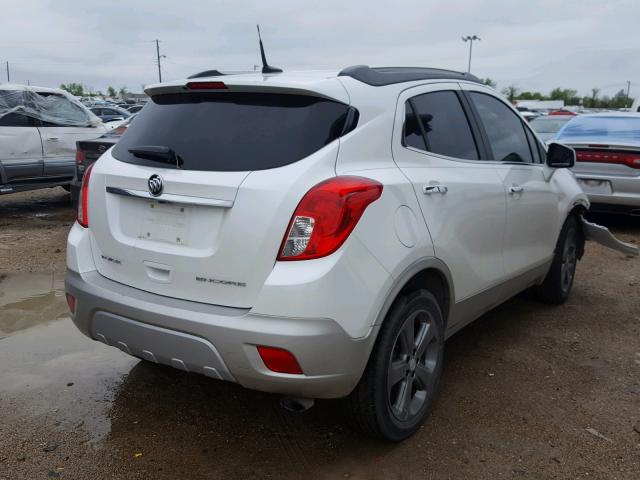 KL4CJCSB7DB105536 - 2013 BUICK ENCORE WHITE photo 4