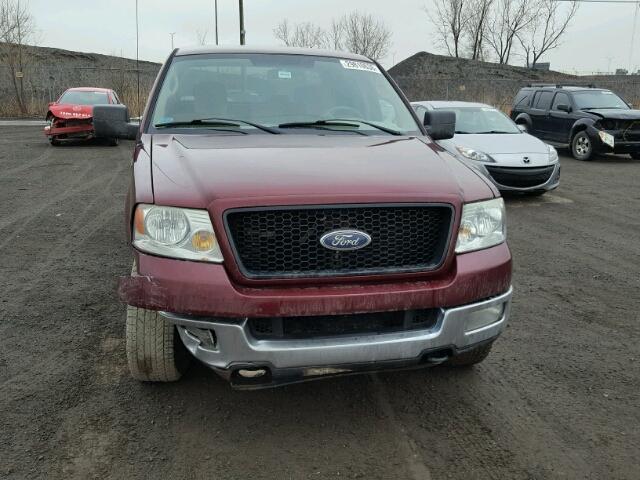 1FTPW14514FA41197 - 2004 FORD F150 SUPER BURGUNDY photo 9