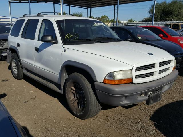 1D4HR38N23F597828 - 2003 DODGE DURANGO SP WHITE photo 1