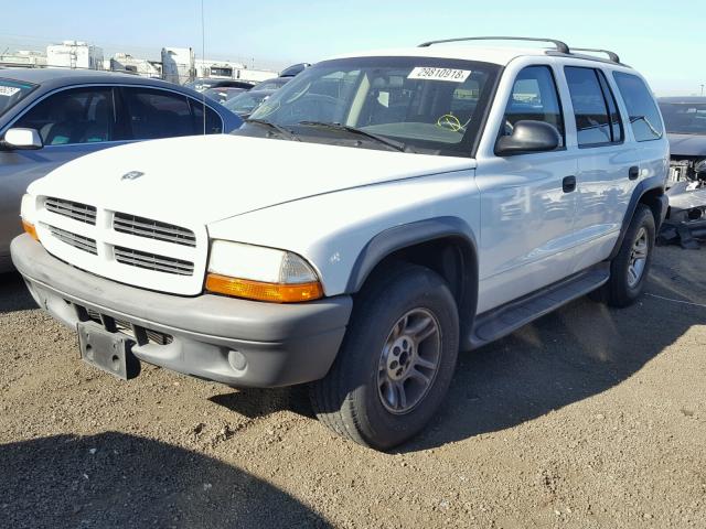 1D4HR38N23F597828 - 2003 DODGE DURANGO SP WHITE photo 2