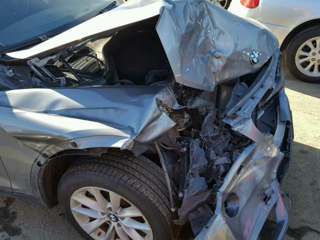 5UXWX9C53E0D30693 - 2014 BMW X3 XDRIVE2 GRAY photo 9
