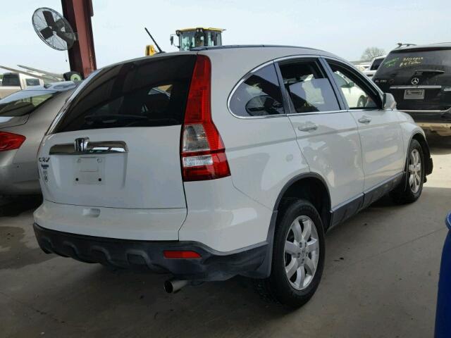 JHLRE38737C069708 - 2007 HONDA CR-V EXL WHITE photo 4