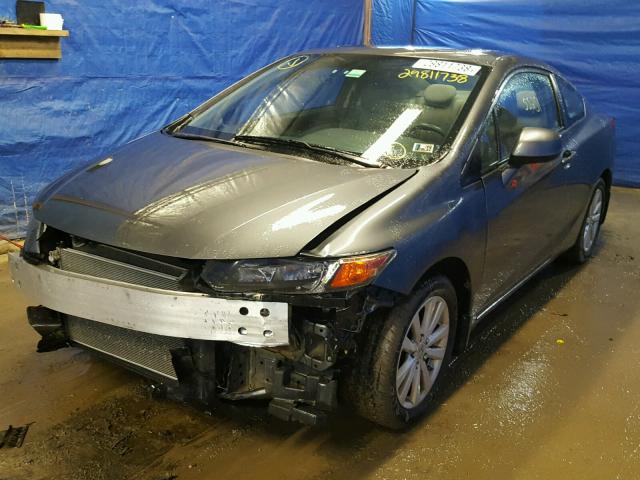 2HGFG3B87CH520370 - 2012 HONDA CIVIC EX GRAY photo 2