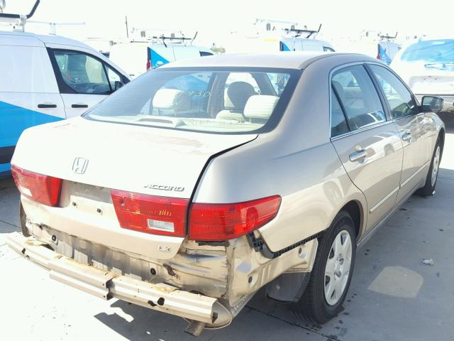 1HGCM56485A161238 - 2005 HONDA ACCORD LX GOLD photo 4