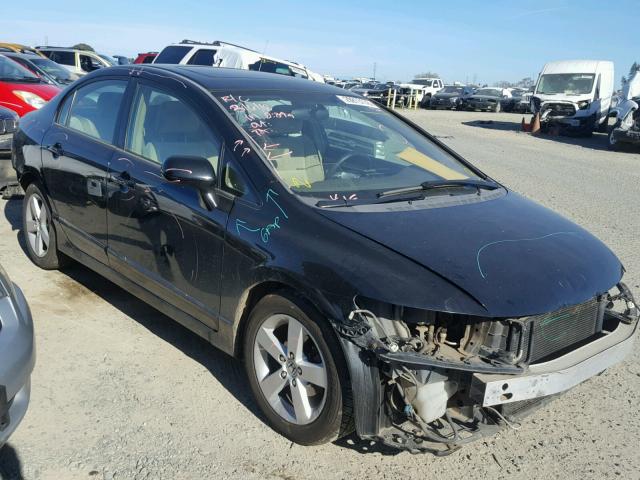 1HGFA15846L048489 - 2006 HONDA CIVIC EX BLACK photo 1