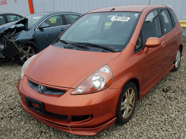 JHMGD37607S065281 - 2007 HONDA FIT S ნარინჯისფერი ფოტო 2
