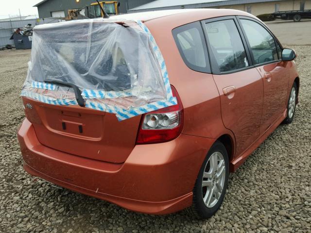 JHMGD37607S065281 - 2007 HONDA FIT S ნარინჯისფერი ფოტო 4