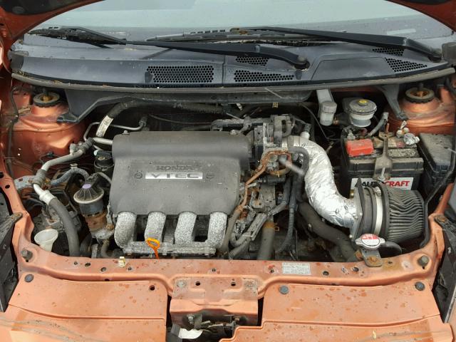 JHMGD37607S065281 - 2007 HONDA FIT S ნარინჯისფერი ფოტო 7