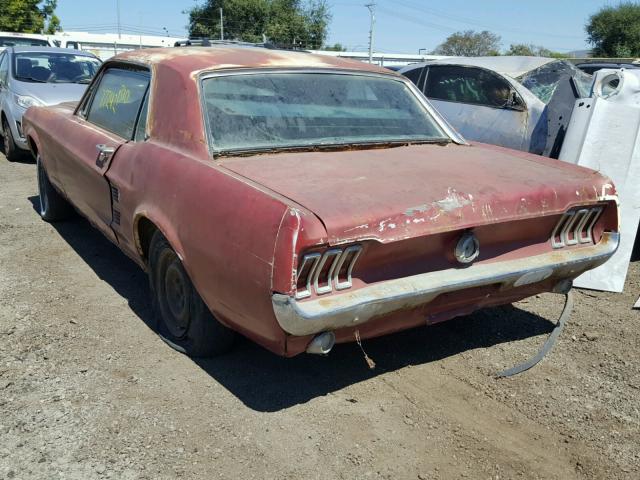 7R01C184778 - 1967 FORD MUSTANG RED photo 3