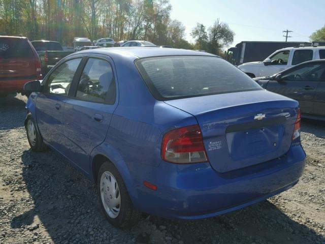 KL1TD52625B324960 - 2005 CHEVROLET AVEO BASE Mavi foto 3