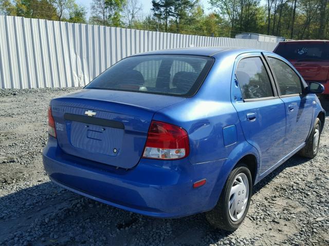 KL1TD52625B324960 - 2005 CHEVROLET AVEO BASE Mavi foto 4