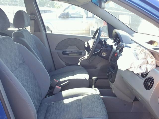 KL1TD52625B324960 - 2005 CHEVROLET AVEO BASE Mavi foto 5