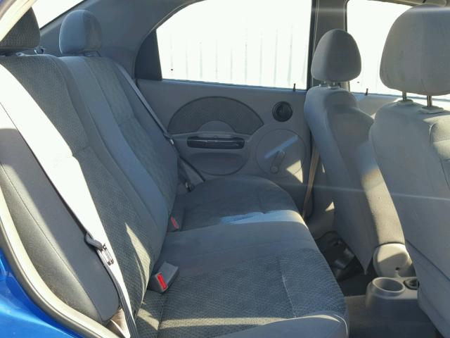 KL1TD52625B324960 - 2005 CHEVROLET AVEO BASE Mavi foto 6