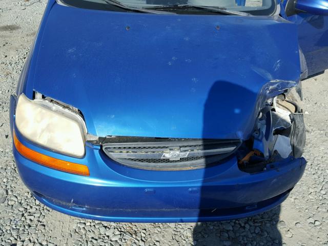 KL1TD52625B324960 - 2005 CHEVROLET AVEO BASE Mavi foto 7