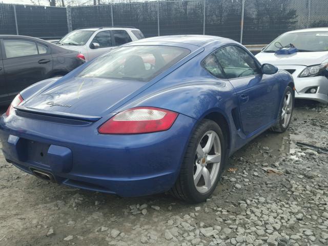 WP0AA29817U761080 - 2007 PORSCHE CAYMAN S BLUE photo 4