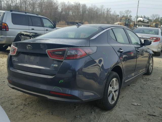 KNAGM4AD0F5081974 - 2015 KIA OPTIMA HYB GRAY photo 4