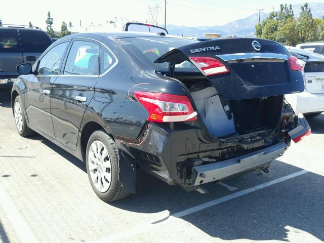 3N1AB7AP5GL637047 - 2016 NISSAN SENTRA S BLACK photo 3