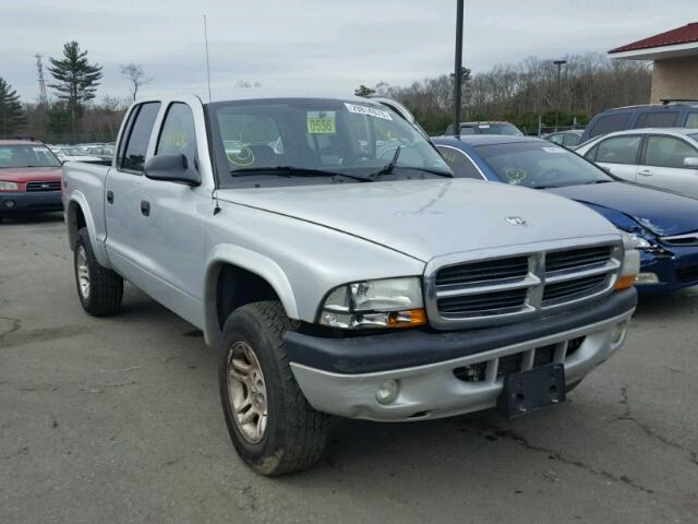 1D7HG38N84S654888 - 2004 DODGE DAKOTA QUA SILVER photo 1