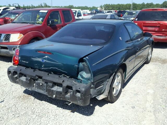 2G1WW12E2Y9318266 - 2000 CHEVROLET MONTE CARL მწვანე ფოტო 4