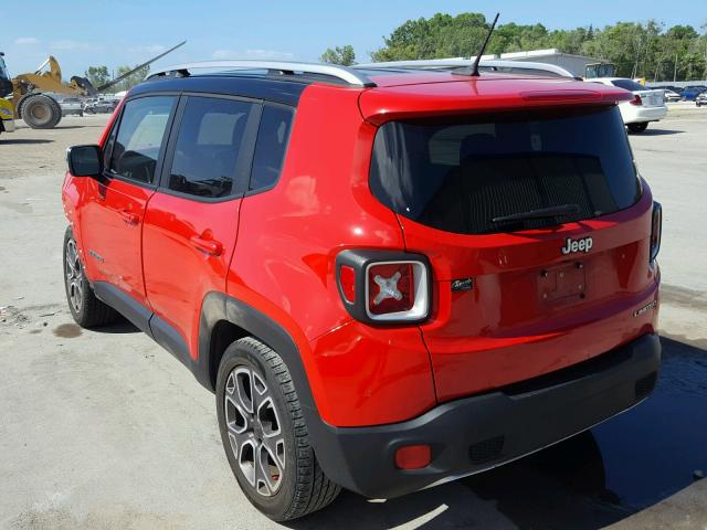 ZACCJADT2FPB88057 - 2015 JEEP RENEGADE L RED photo 3