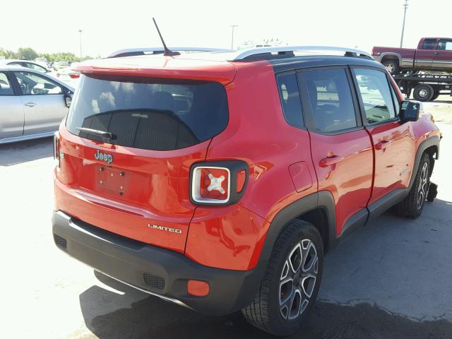 ZACCJADT2FPB88057 - 2015 JEEP RENEGADE L RED photo 4