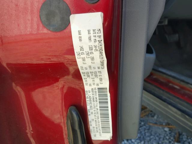 1J4GR48KX6C186231 - 2006 JEEP GRAND CHER RED photo 10