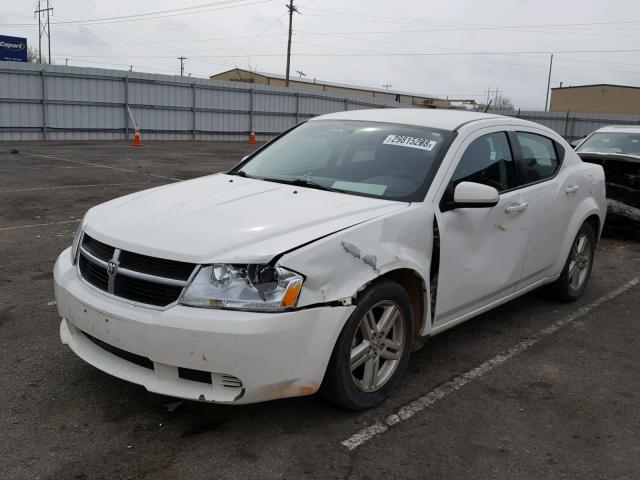 1B3CC1FB6AN235785 - 2010 DODGE AVENGER EX WHITE photo 2