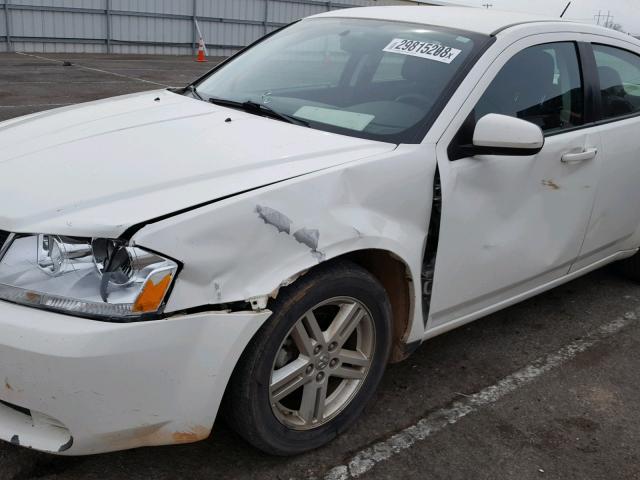 1B3CC1FB6AN235785 - 2010 DODGE AVENGER EX WHITE photo 9