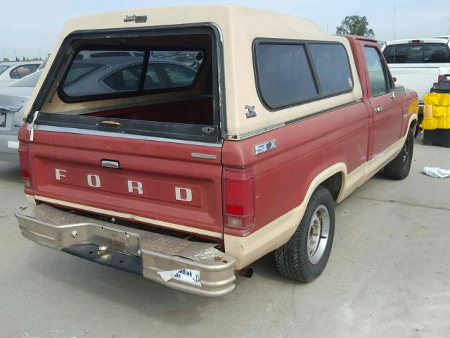 1FTBR10TXGUB44415 - 1986 FORD RANGER RED photo 4