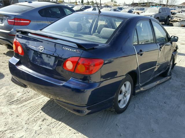 1NXBR32E03Z186267 - 2003 TOYOTA COROLLA CE BLUE photo 4