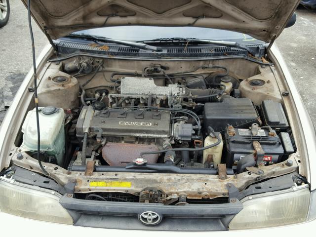 JT2AE09E1P0018577 - 1993 TOYOTA COROLLA LE BEIGE photo 7