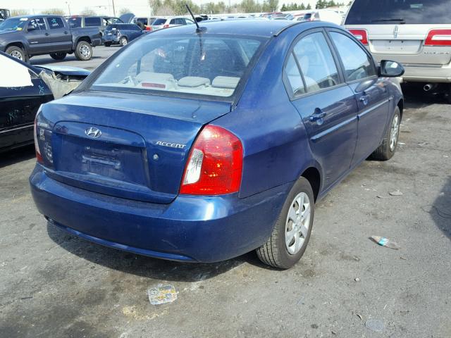 KMHCN46C58U239535 - 2008 HYUNDAI ACCENT GLS BLUE photo 4