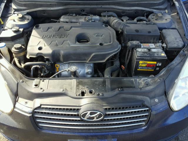 KMHCN46C58U239535 - 2008 HYUNDAI ACCENT GLS BLUE photo 7