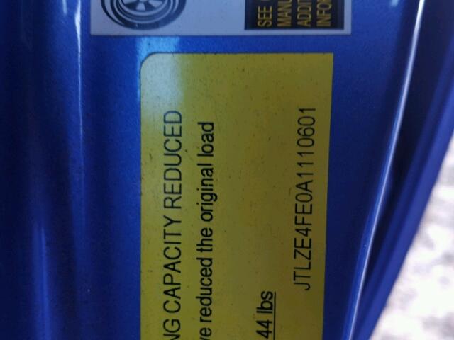 JTLZE4FE0A1110601 - 2010 TOYOTA SCION XB BLUE photo 10