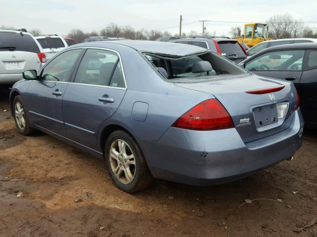 1HGCM56347A180802 - 2007 HONDA ACCORD SE BLUE photo 3