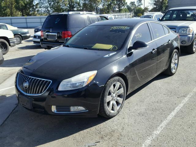 2G4GS5EV9C9210175 - 2012 BUICK REGAL PREM BLACK photo 2